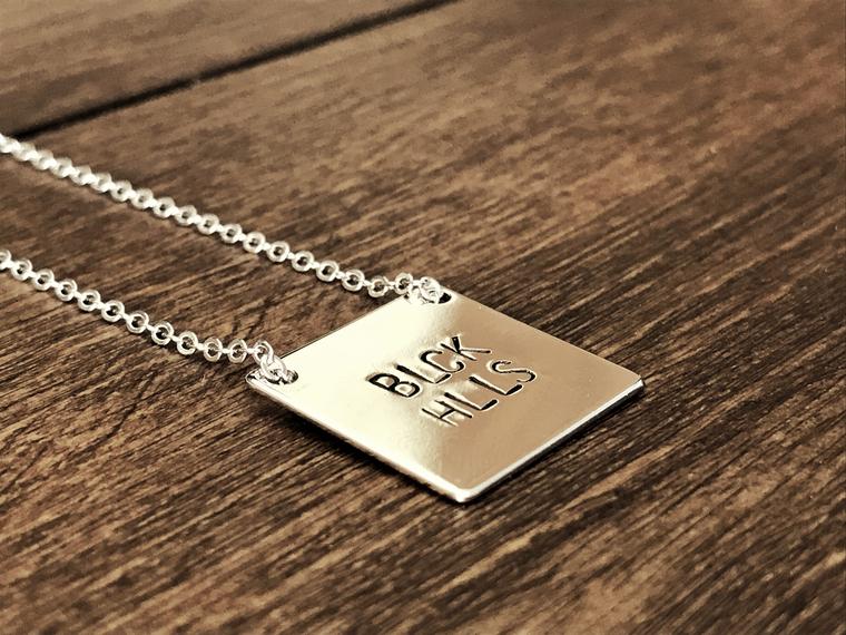 BLCK HLLS Silver Square Necklace