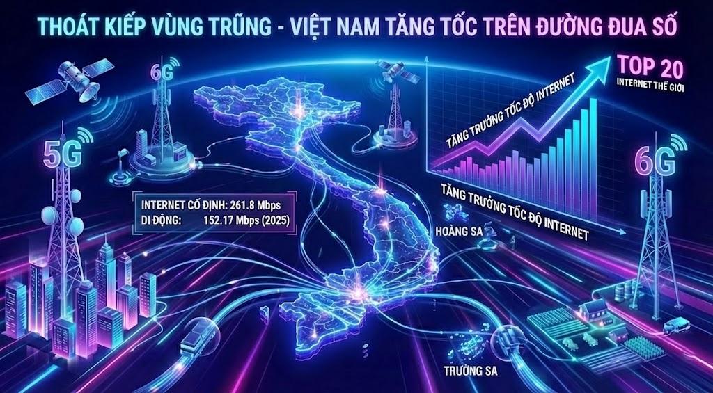 Tốc độ mạng Việt Nam: Từ cuộc đua 5G đến dấu ấn của những người xây móng thầm lặng - Ảnh 1 Hạ tầng cáp quang phủ sóng tại Việt Nam